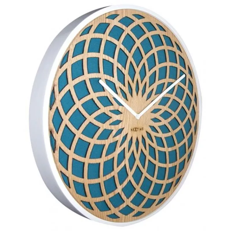 NeXtime pulkstenis 3149tq Sun Large, Ø50 cm, pie sienas, tirkīza