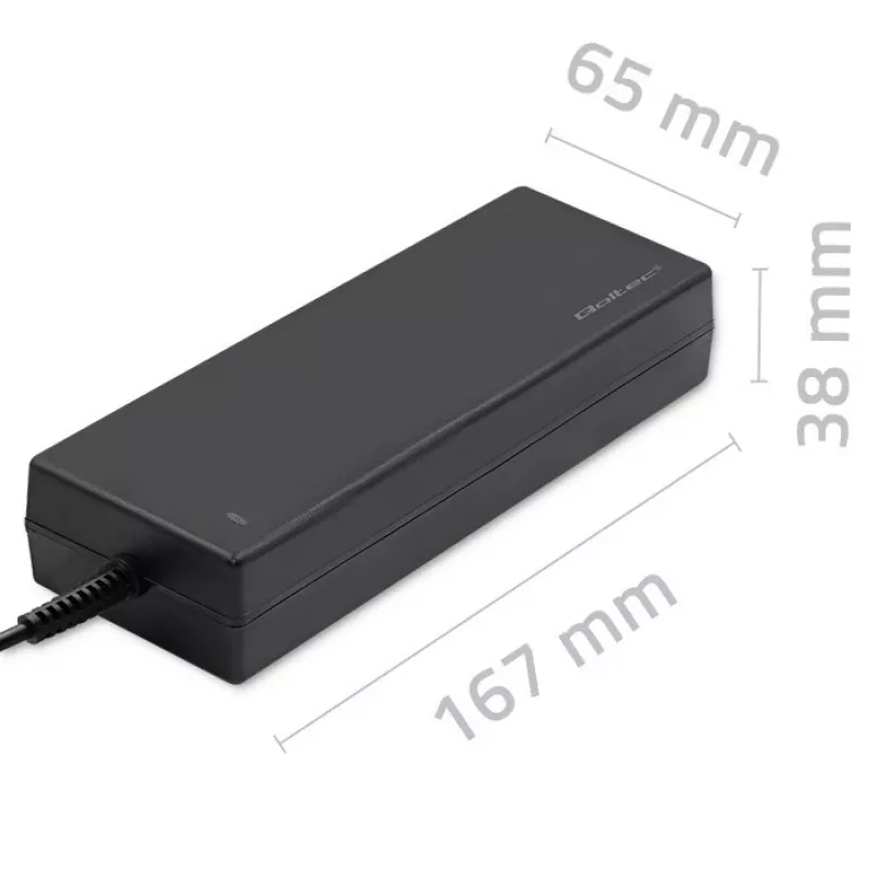 Qoltec 120W galddatora barošanas bloks | 12V | 10A | 5.5*2.5 | + strāvas kabelis