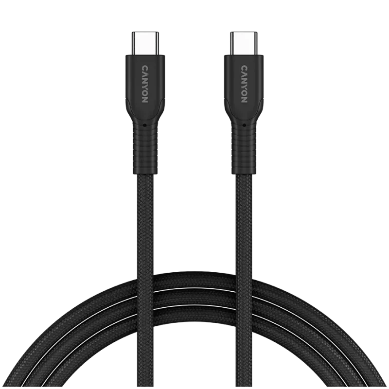 CANYON kabelis OnWire 60CL C-C 60W COLOR Pīts 1m Melns