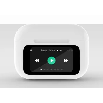 Austiņas BLUETOOTH/BALTS TWS-LCD-ANC-01-W Gembird