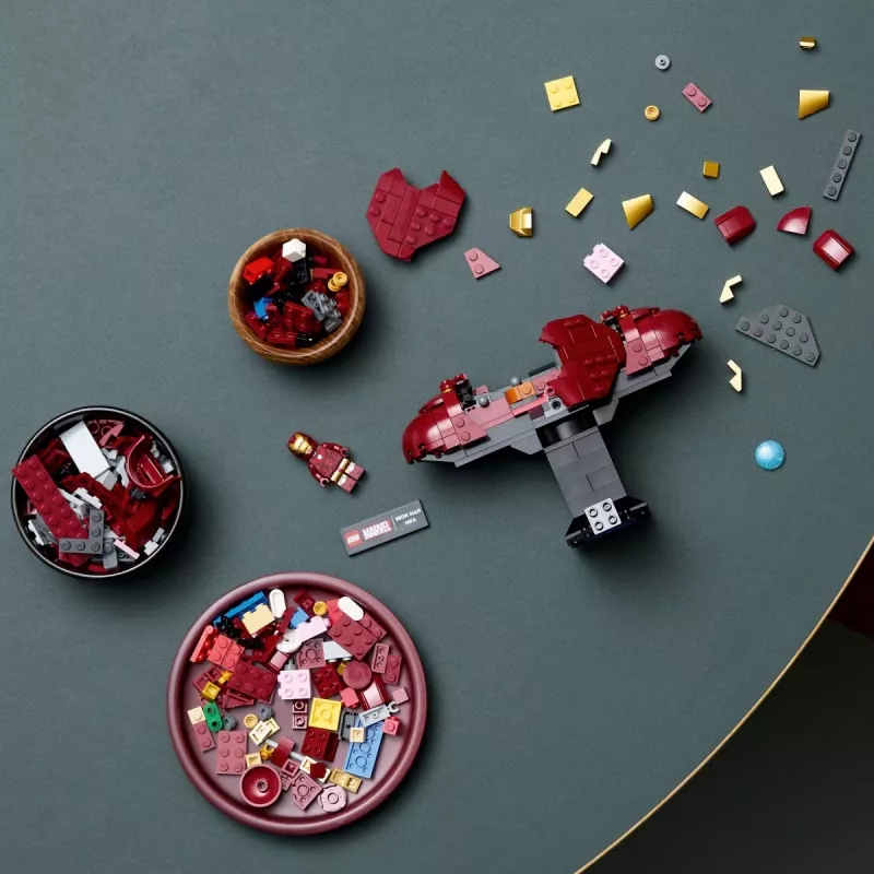 LEGO konstruktors Marvel Super Heroes Iron Man MK4 3D modelis, 436 detaļas, iekļauj 1 minifigūru, no 18 gadu vecuma
