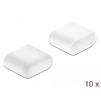 Putekļu vāciņš DeLOCK USB Type-C vīrišķais 10 gab. balts
