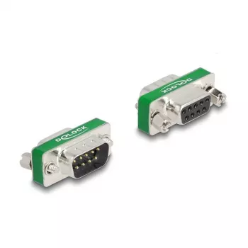 DeLOCK RF/EMI traucējumu slāpēšanas filtrs D-Sub 9 kontaktu vīrišķais uz sievišķo, zeltīti kontakti