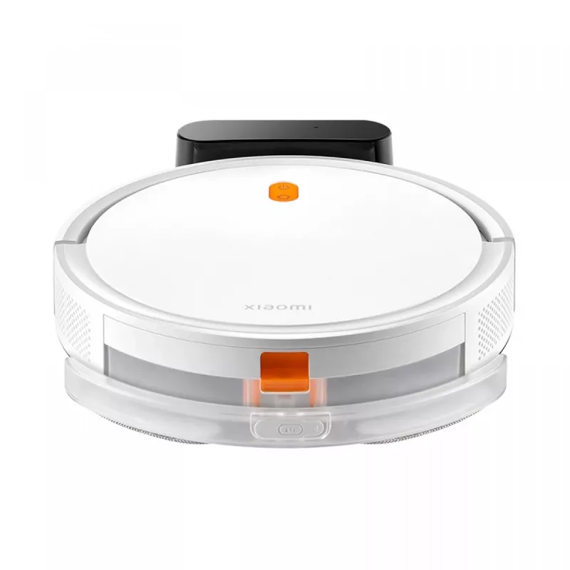 Robot vacuum Xiaomi E5 balta — 2000 Pa sūkšanas jauda, 2600 mAh baterija, 110 min darbības laiks, 0.4 L putekļu tvertne, mitrā slaucīšana