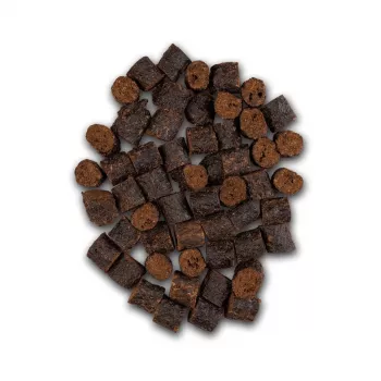 Suņu našķi UNISZKI Crunchy Rabbit ar mētru un nātru 80 g — truša gaļas, mētras, nātres kraukšķīgas uzkodas