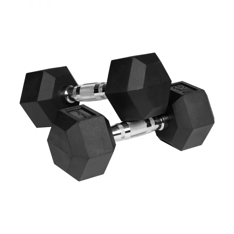 REBEL ACTIVE gumjotas čuguna hanteles 2x8 kg