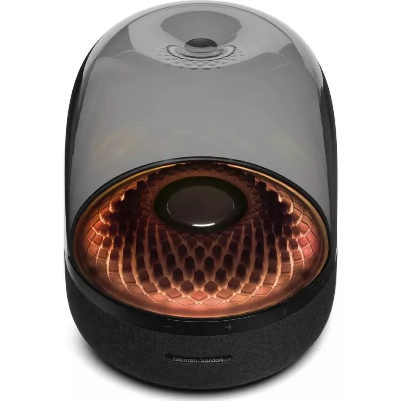 Portable wireless speaker Harman/Kardon Aura Studio 4 — 100 W, 3 drivers, 45–20000 Hz, Melns/Transparent