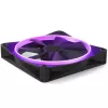 Korpusa ventilators NZXT F140 RGB 14 cm, melns, 500–1800 RPM, Fluid Dynamic Bearing, 4-pin, 18 gaismas diodes