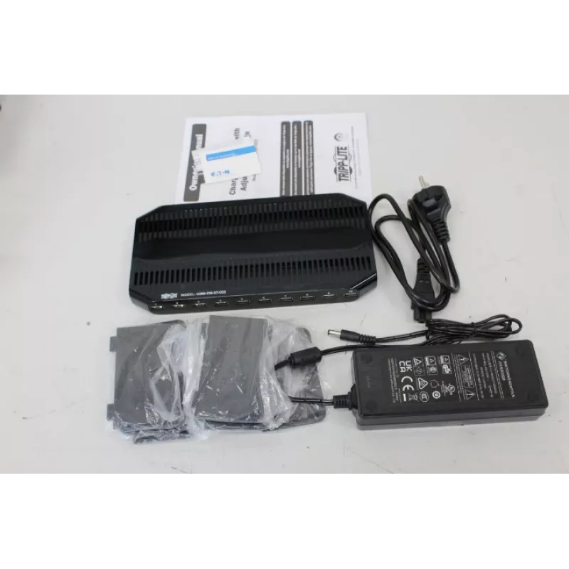 USB uzlādes stacija Tripp Lite U280-010-ST-CEE — 10 USB porti, regulējama uzglabāšana