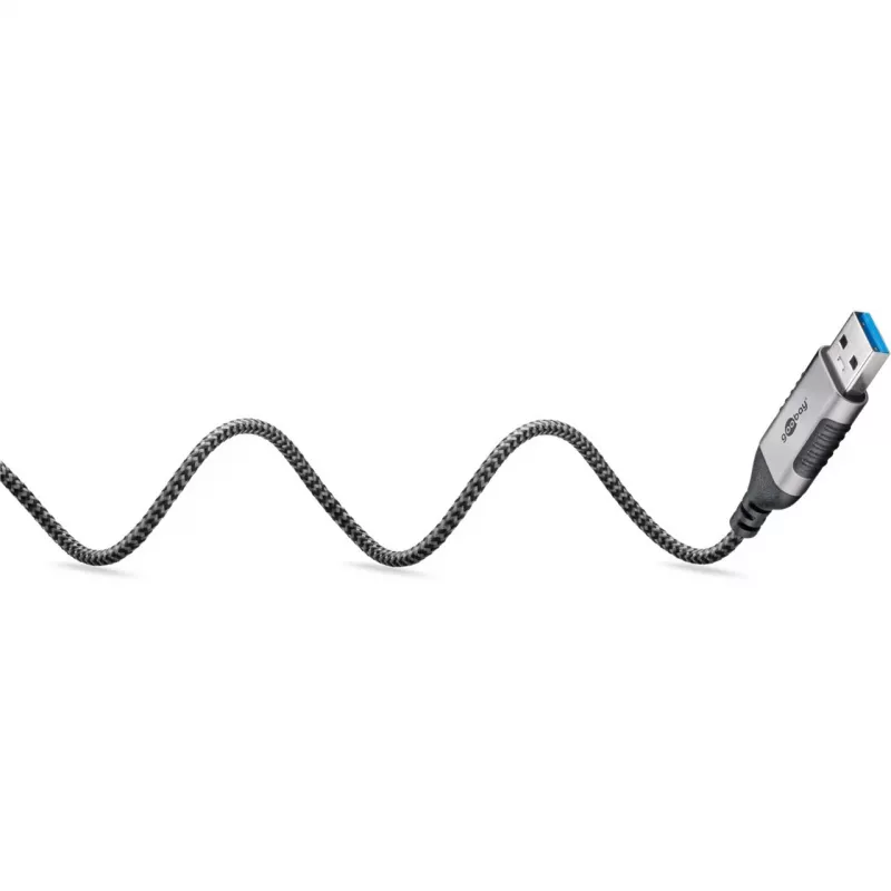 Goobay Ethernet-Cable USB-A 3.0 to RJ45 plāns 5 m - connects router, modem or (74397)
