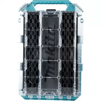 MAKTRAK Organizer Flat M, instrumentu kaste Zila/caurspīdīga, caurspīdīgs vāks