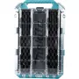 MAKTRAK Organizer Flat M, instrumentu kaste Zila/caurspīdīga, caurspīdīgs vāks