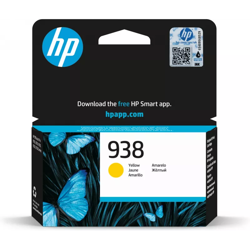 HP 938 dzeltens oriģināls tintes kasetne
