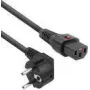 ACT strāvas vads CEE 7/7 vīrišķais (leņķveida) - C13 IEC Lock melns 2 m, EL182S