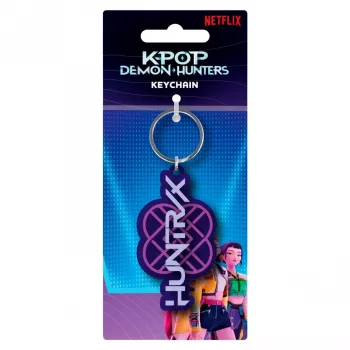 K-POP Demon Hunters Huntrix komandas logotipa PVC atslēgu piekariņš