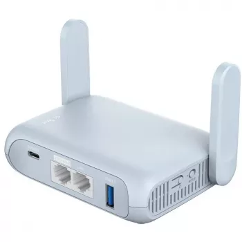 Portable router ALLNET GL-MT3000 Wireless AX 3000Mbit — kabatas izmēra, piemērots mājām un ceļojumiem