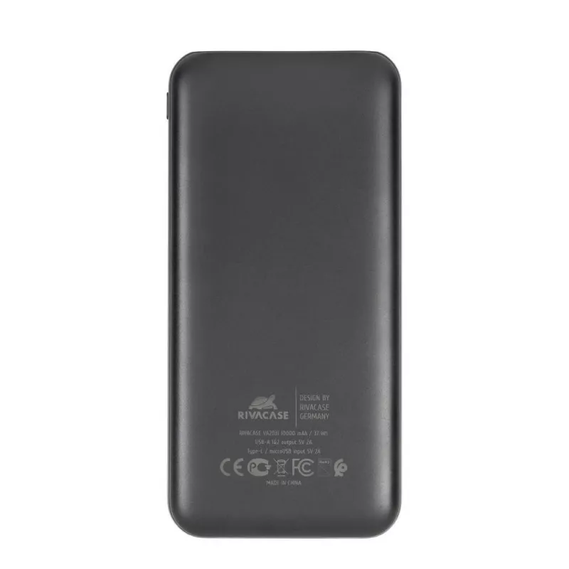 Ārējais akumulators USB 10000MAH/VA2031 melns Rivacase