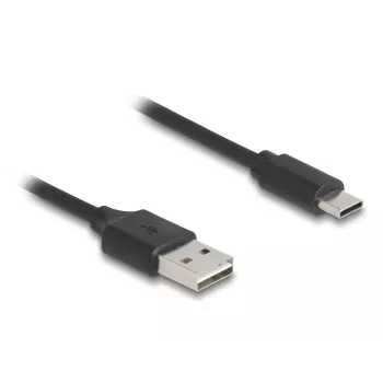 USB kabelis DeLOCK 90133 USB 2.0 0,8 m Melns
