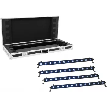 LED joslu apgaismojums EUROLITE 4x LED BAR-12 QCL RGB+UV, 4 gab., RGB+UV gaismas diodes