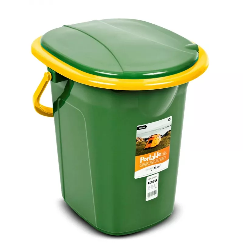 Pārnēsājams tualetes spainis GreenBlue GB320GO — viegls tūrisma kempiņg tualete