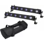 LED lineārais gaismeklis EUROLITE LED BAR-6 QCL RGB+UV komplekts 2 gab. — skatuves/arhitektūras apgaismojums, RGB + UV gaismas diodes