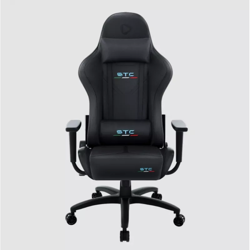 Spēļu krēsls Onex STC Tribute Hardcore Melns — ergonomisks sēdeklis datoram un konsolēm, regulējams augstums un atzveltne