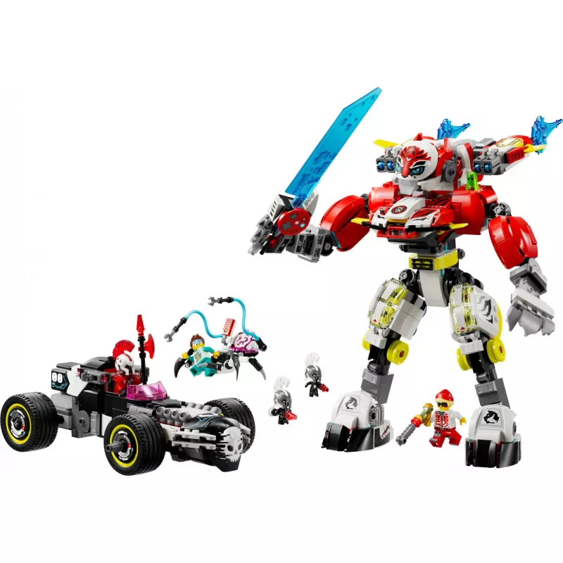 LEGO DREAMZZZ 71497 Kūpera tīģera mehs un Zero karstā stieņa mašīna