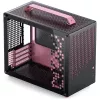 Jonsplus MATX Handle Case Z20 Melns-Pink – Mini/Micro/Flex-ATX korpuss ar pārnēsāšanas rokturi