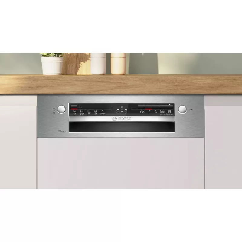 Trauku mazgājamā mašīna Bosch Serie 2 SPI2HKS42E daļēji iebūvējama šaura 45 cm, 10 galda klājumu vietas, 5 programmas, E klase