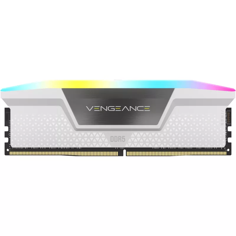 DIMM 32 GB DDR5-6400 (2x 16 GB) Dual-Kit, atmiņa balta, CMH32GX5M2B6400C32W, Vengeance RGB, INTEL XMP