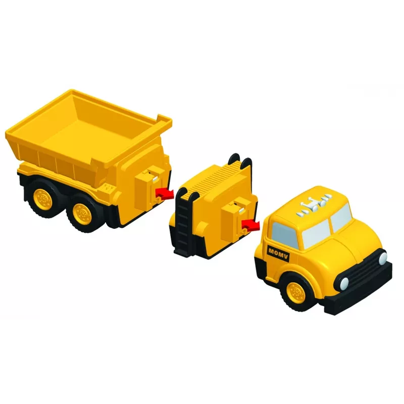 Transportlīdzekļu komplekts Popular Playthings Mix or Match Vehicles Construction Melns dzeltena