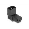 DeLOCK tīkla adapteris IEC 60320 C14 uz C13 Spraudnis Ligzda 10 A 90° Melns 80472