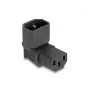 DeLOCK tīkla adapteris IEC 60320 C14 uz C13 Spraudnis Ligzda 10 A 90° Melns 80472