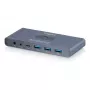 KVM slēdzis DIGITUS USB-C 3.0 HDMI 2 portu 4K60Hz, USB-C/USB-A, alumīnijs, 135×60×30 mm