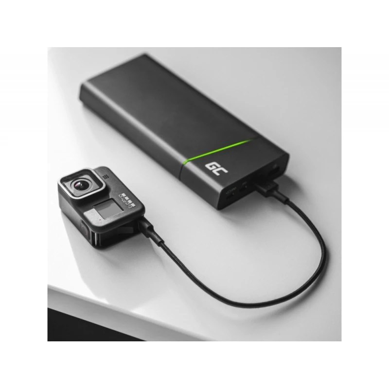 USB kabelis zaļa Cell KABGC22 USB 2.0 1,2 m USB A USB C melns