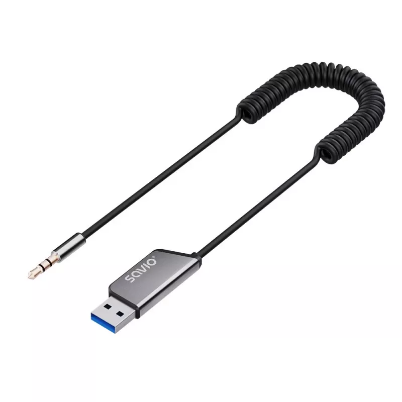 Savio TR-16 raidītāja AUX adapteris ar brīvroku funkciju, Bluetooth 5.3, Google Assistant/Siri