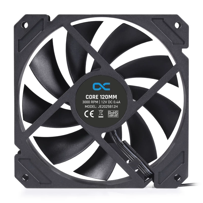 Ventilators Alphacool 12 cm 3000 RPM 7,83 mmH2O Dubultā lodīšu gultnis Melns 120x120x25 mm