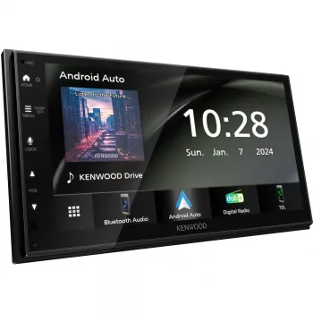 Kenwood double-DIN moniceiver Android Auto, Apple CarPlay, DAB+ uztvērējs, savienojums aizmugures skata kamerai