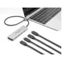 DeLOCK USB Type-C centrmezgls 10 Gbps 4 porti alumīnija pelēks