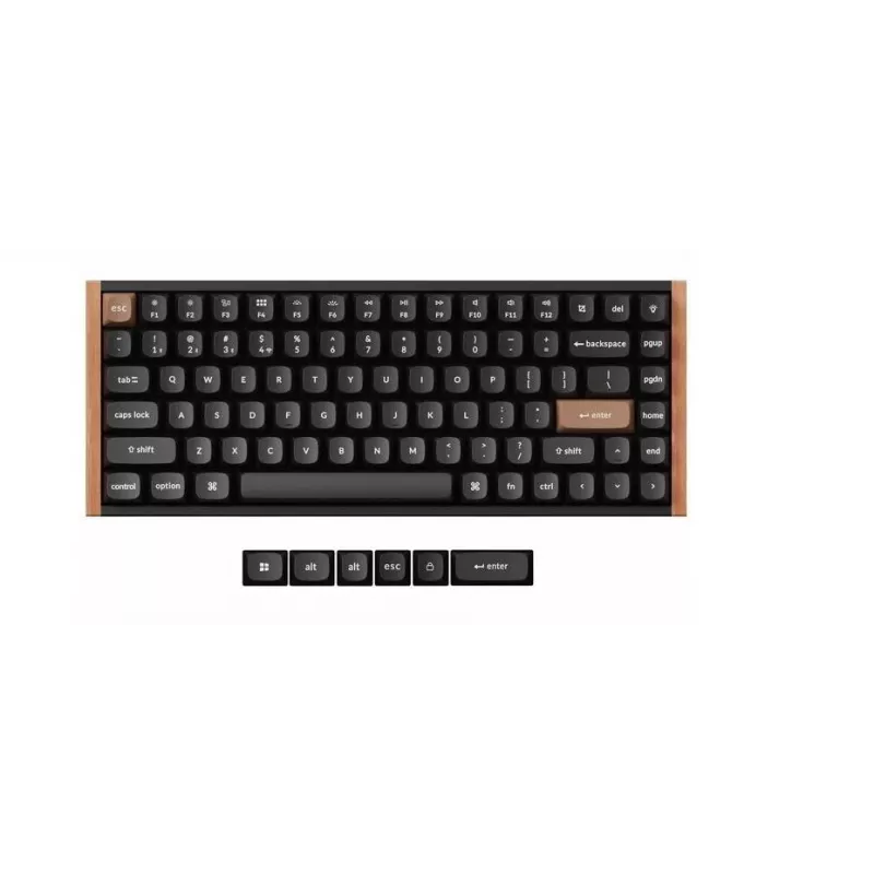 Bezvadu mehāniskā tastatūra Keychron K2 Special Edition — kompakts 75% izkārtojums, RGB apgaismojums, melna, modelis K2H-F1