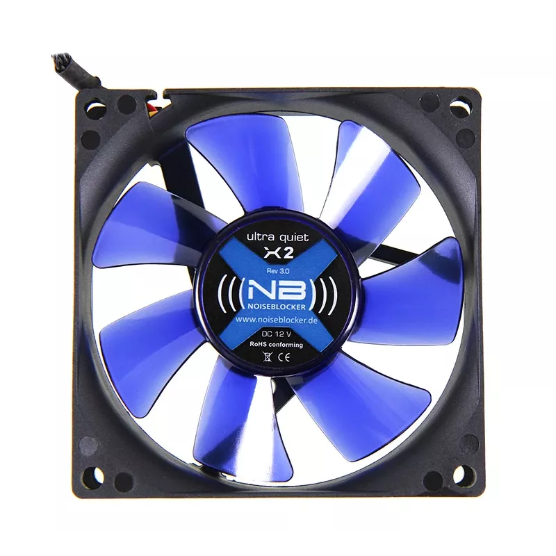 Ventilators Noiseblocker MelnsSilentFan X2 8 cm 1800 RPM 45 m³/h Melns