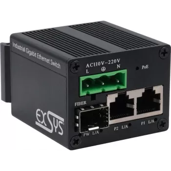 Tīkla slēdzis Exsys EX-62010POE-SFP PoE+ nevadāms 1 Gbps ar 2 SFP pieslēgvietām