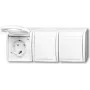 Busch Jaeger 2300/3 EBW-54 kontaktligzda CEE 7/3 balta (2084-0-0724)