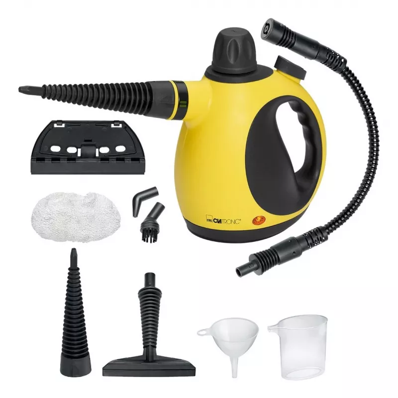 Clatronic DR 3653 portatīvais tvaika tīrītājs, 0,25 l, 1050 W, melns/dzeltens