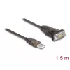 DeLOCK Adapteris USB 2.0 Type-A uz seriālo RS-232 D-Sub 9 kontaktu vīrišķais 1.5m