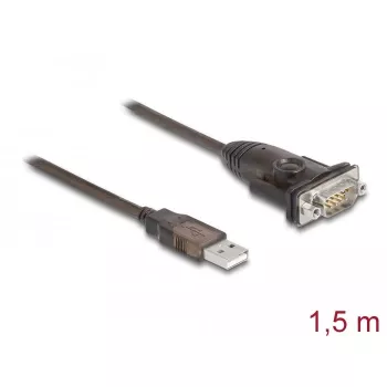 DeLOCK Adapteris USB 2.0 Type-A uz seriālo RS-232 D-Sub 9 kontaktu vīrišķais 1.5m