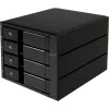 SilverStone SST-FS304-12G ārējais 3,5 collu korpuss, 4 nodalījumu - melns