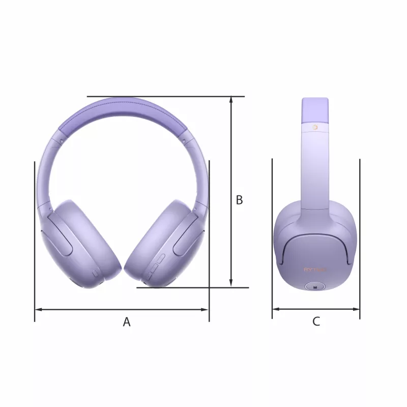 Austiņas MANTA HDP1001PU Rytmo Elegance violeta virsgalvas, vadu, modelis HDP1001PU