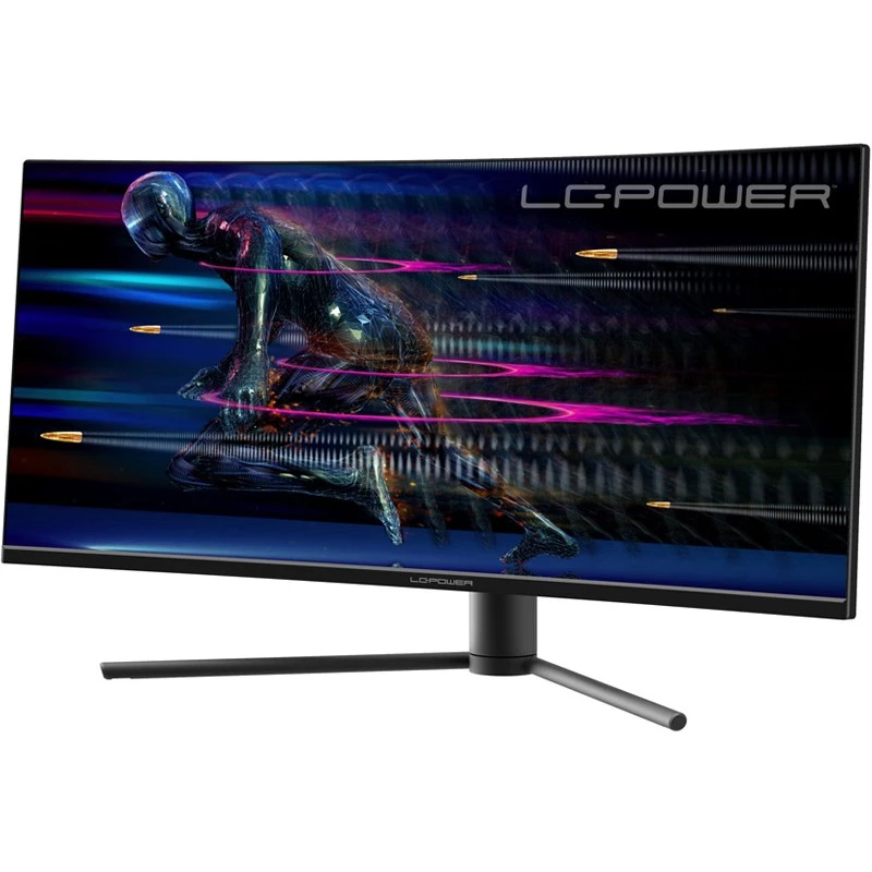 LC-Power LC-M34-UWQHD-165-C datora monitors 86,4 cm (34 inch) 3440 x 1440 pikseļi UltraWide Quad HD melns - sarkans (LC-M34-UWQHD-165-C)