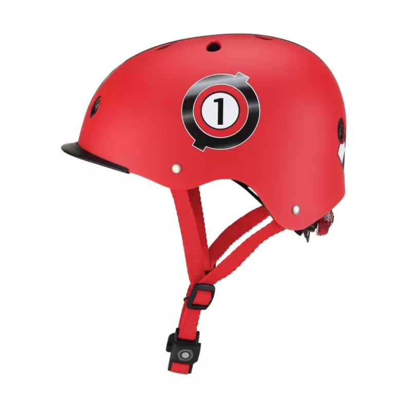 Aizsargķivere GLOBBER Elite Lights XS/S 48–53 cm sarkana